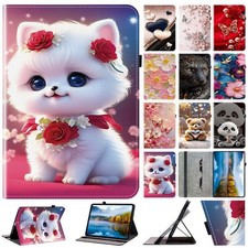 Butterfly Bear Cat Card Slot Tablet Case For Lenovo Tab M7 M8 M9 M10 M11 P11 P12 picture