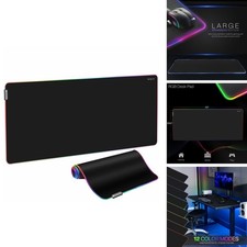 VIVO Black Large 60 x 30 in Full Size Desk Pad with RGB, DESK-PAD60-30 picture