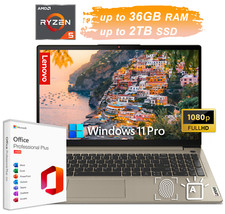 New Lenovo IdeaPad 15.6 FHD 6-Core Ryzen 5 Upto 36GB RAM&2TB SSD Backlit Win Pro picture