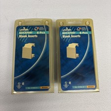 Leviton Almond Quickport Snap-In Blank Inserts 41084-BAB 41084-A (LOT OF 2 PACKS picture