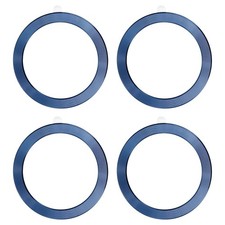 Universal CD Stripe Magnetic Adapter Ring, 4 Pcs Sticker Ring, Blue picture