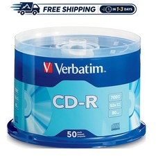 Verbatim 50 Pack CD-R Blank Discs - 700MB & 80 Min -  Silver Finish picture