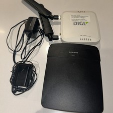 DIGI EX15W 1003-CM07-OUS Modem & Linksys Wireless Router Used. Lutron LUT-LTE-1 picture