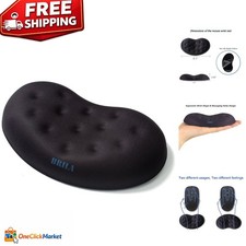 Black Memory Foam Mouse Wrist Rest with Massage Holes for Comfort & Style picture