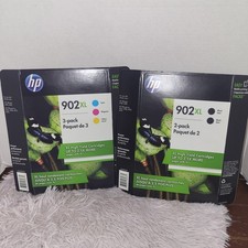 Genuine HP 902XL 2 Black & 902 Cyan Magenta Yellow Ink Cartridges See Pictures  picture