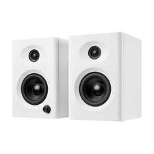 High-Quality Powered Desktop Speakers for PC & Music - White Pair, Great Sound picture