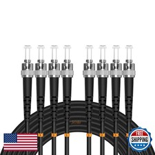 Jeirdus 100ft ST to ST Outdoor Armored 4 Core Singlemode 9/125 Fiber Optic Cable picture
