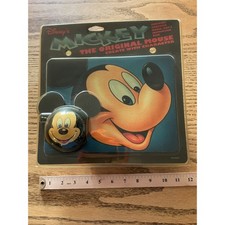 Vintage Disney Mickey The Original Mouse Computer Mouse Pad Floppy Disk Set New picture