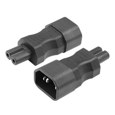 2 PCS C14 To C7 Power Extension Adapter IEC 320 Male C14 To IEC Female C7 picture