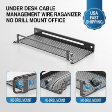 Under Desk Cable Management Tray Wire Raceway Organizer No Drill picture