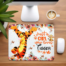 Just A Girl Who Loves Tigger Custom Non-Slip Neoprene Mouse Pad Home Office picture