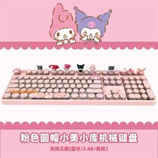 Kuromi Cartoon Cute Doll 108 keys RGB Wired Mechanical Keyboard Tri-mode Keycaps picture