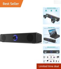 Immersive Stereo Sound Desktop Speakers - USB Powered with AUX Connection picture