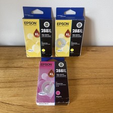 3 x GENUINE Epson 288XLCartridges-  2 x Yellow Ink, 1 x Magenta ink EXP Jun 2026 picture