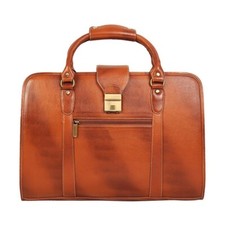 stylsak, Unisex leather briefcase bag men with genuine leather handmade product picture