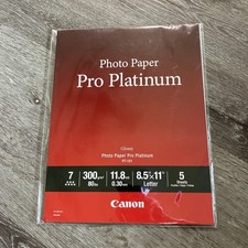 Canon Photo Paper Pro Platinum 8.5 x 11  Glossy PT-101 5 NEW Sheets picture