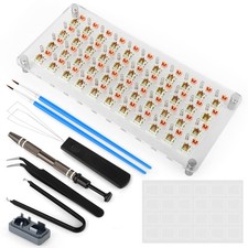 RUNJRX 44 Keyboard Switches Acrylic Lube Station,Switch Films 120Pcs,Switch Open picture