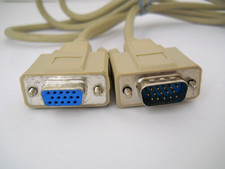 Vintage 15 Pin Male to 15 Pin Female Serial Computer Electronic 6 Ft Cable picture