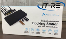 USB-C 4K Triple Display 12-Port Docking Station 65W HMDI Ethernet Micro SD Card picture