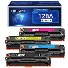 Toner 128A Toner Cartridge 4-Pack High Yield Replacement for 128A CE320A CE321A picture