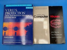 Lot of 2 Vintage Computer Virus Books Pamela Kane Jonathan L Mayo Cybersecurity  picture
