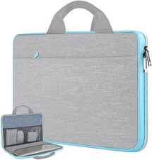 Light Gray-Blue TSA Sleeve Handbag for 14-inch MacBook Pro Laptop Case picture