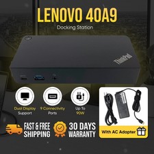 Lenovo ThinkPad Universal USB-C Docking Station Dual DisplayPort w/ 90W Adapter picture