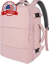 Mochila para laptop mujer 17.3 inch de 40l rosa viaje trabajo negocios rosa TSA picture
