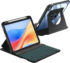 Rotating Backlit Keyboard Case for iPad (A16) 11th Gen/iPad 10th Gen Clear Cover picture