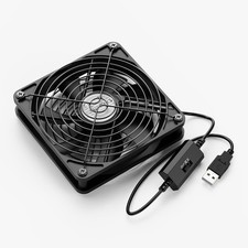 120mm USB Powered Case Fan - 3 Speed, 1500RPM Cooling for Gaming PC, Tablet, TV, picture