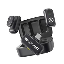 Hollyland Lark A1 Wireless Microphone Duo (USB-C RX + Charging Case), Black picture