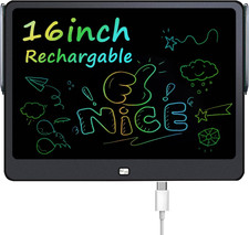 Rechargeable LCD Writing Tablet for Kids, 16 Inch Colorful Drawing Tablet, Educa picture