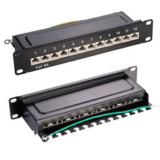 12 port Cat6A Shielded Patch Panel for Termination and Patch of Network Cables picture