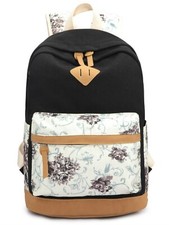 Backpack CANVAS  - Women's Girls' - Black - Perfect Gift  picture