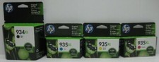 Set 4 NEW Genuine Sealed HP 934XL Black 935XL Color Ink Cartridges 2019-2021 picture