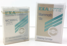 EXABYTE Cleaning Cartridge Mammoth 18C + EXATAPE MC3000XL 1GB Data Cartridge picture