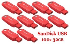 LOT 100x SanDisk Cruzer Snap USB 2.0 Flash Drive 32GB SDCZ62-032G picture
