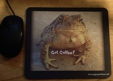 Got Coffee? Mouse Pad Frog Toad Computer Novelty Funny Custom Desktop Graphics picture