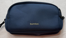 tomtoc Electronic Organizer Travel Case, Dual Compartment Tech Organization Blue picture
