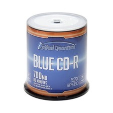 100 Optical Quantum CD-R 700MB 52X White Inkjet Printable Disc OQCD52BWIPH-BX picture
