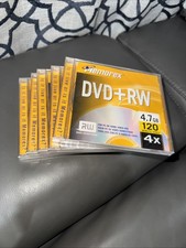 NEW 5x Memorex DVD+RW ReWritable Single Blank Media Discs 4.7GB/4X/120mins picture