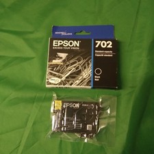 Epson 702 standard capacity Black Ink Cartridge c13t344120 open box exp 6/27 picture