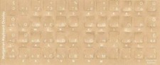 Hungarian Keyboard Stickers Reverse Print White Letters picture
