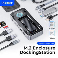 ORICO USB-C Docking Station 9in1 M.2 NVMe SATA SSD HDMI RJ45 PD 10Gbps Hub picture