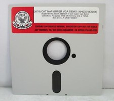 Vintage 1989 Atari Cat Nap Super VGA Video Demo on 5.25