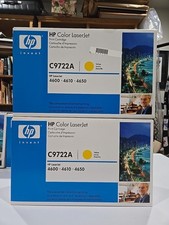 HP C9722A Yellow Toner Cartridge NEW Lot of 2 picture