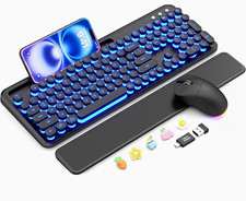 Sablute CK13 PRO Wireless Backlit Keyboard & Mouse Combo, Wrist Rest, 2400 DPI picture