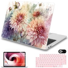 Air Case 13 Inch M1 A2337 A2179 A1932 - Watercolor Dahlias Design picture