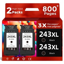 FLYFAR Compatible 243XL Black Ink Cartridge Replacement for 2PK,  picture