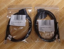 LOT OF 2 NIP NOS XSPC SINGLE 5MM LED SATA WIRE NR POWER CONNECTOR GREEN  picture